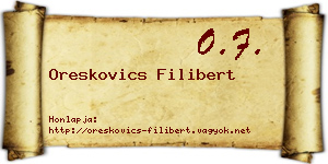 Oreskovics Filibert névjegykártya
